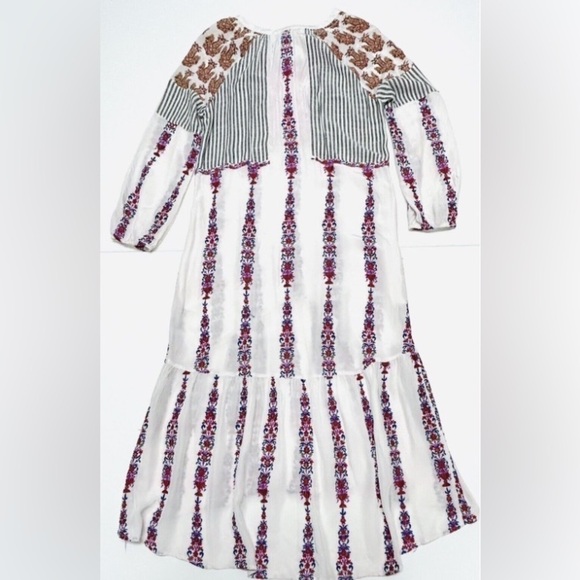 Sundance Laisella Embroidered Maxi Kaftan Dress long sleeve - Picture 3 of 15